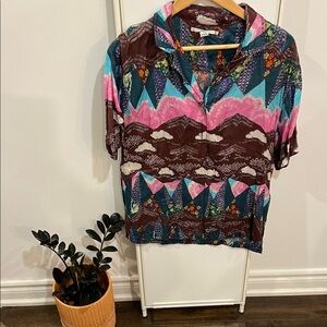 Kimchi Blue Ashton Patchwork souvenir shirt